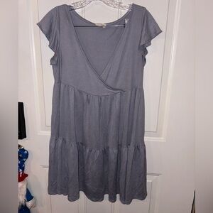 See You Monday Gray Midi Dress